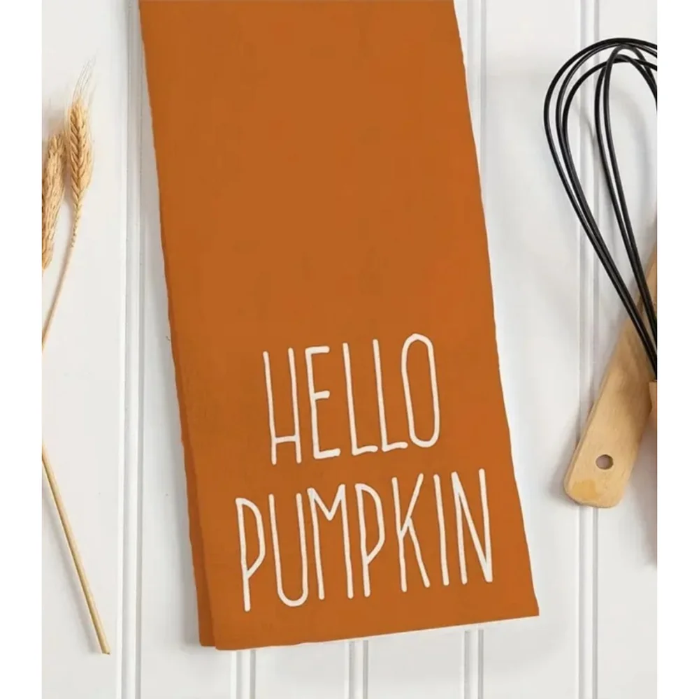Kitchen Towel, Black & Orange, Pumpkin
